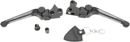 PSR Anthem Adjustable Lever Set in Contrast Cut Finish For 2008-2013 Touring & 2014-2016 FLHR (Excluding Models With Hydraulic Clutch) Models (12-00652-31)