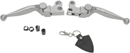 PSR Journey Adjustable Lever Set in Chrome Finish For 2008-2013 Touring & 2014-2016 FLHR (Excluding Models With Hydraulic Clutch) Models (12-00602-20)