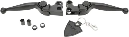 PSR Journey Adjustable Lever Set in Black Finish For 2008-2013 Touring & 2014-2016 FLHR (Excluding Models With Hydraulic Clutch) Models (12-00602-22)