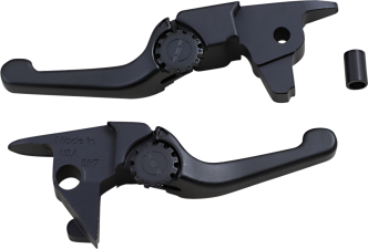 PSR Anthem Shorty Lever Set in Black Finish For 2017 FLSS/FLSTFBS With OEM Hydraulic Clutch Models (12-01663-22)