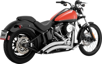 Vance & Hines Big Radius 2 Into 2 Exhaust System With PCX Technology In Chrome For Harley Davidson 1986-2017 Softail Models (26369)