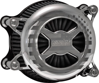 Vance & Hines VO2 America Air Cleaner in Chrome Finish For HD M8 Softail, Touring And Trike Models (72045FG)