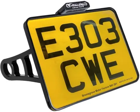Heinz Bikes License Plate Holder UK Size 229mm W x 178mm H In Black For 2021-2023 Sportster S RH1250S (HBSKZ-RH-UK)