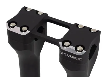 Trask Performance 4 Inch Assault Handlebar Risers With 1.25 Inch Clamping Area In Reverse Cut Finish (TM-8601-4RC)