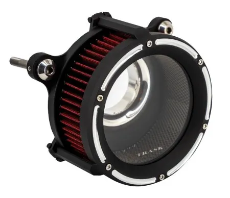 Trask Performance Assault Charge High Flow Air Cleaner Kit In Reverse Cut Finish For Harley Davidson 2000-2017 Twin Cam with Delphi EFI Cable Throttle, 1999-2006 Big Twin with CV Carbs *Does Not fit S&S T111 Models (TM-1021RC)