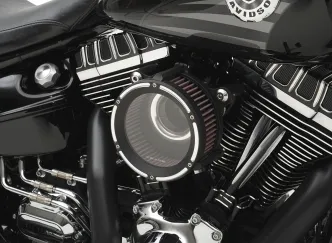 Trask Performance Assault Charge High Flow Air Cleaner Kit In Black Reverse Cut For Harley Davidson 2017-2024 M8 Touring & 2018-2024 M8 Softail Models (TM-1023RC)