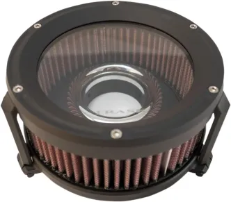 Trask Performance Assault Charge High Flow Air Cleaner Kit In Black For Harley Davidson 2017-2024 M8 Touring & 2018-2024 M8 Softail Models (TM-1023BK)