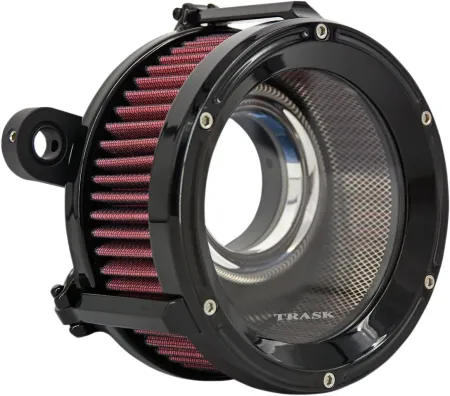 Trask Performance Assault Charge High Flow Air Cleaner Kit In Gloss Black For Harley Davidson 2008-2016 FLHT/FLHR/FLHX/FLTR, Trike, 2016-2017 Softail, 2014-2015 FLSTNSE & 2011-2012 FLSTSE Models (TM-1020GBK)