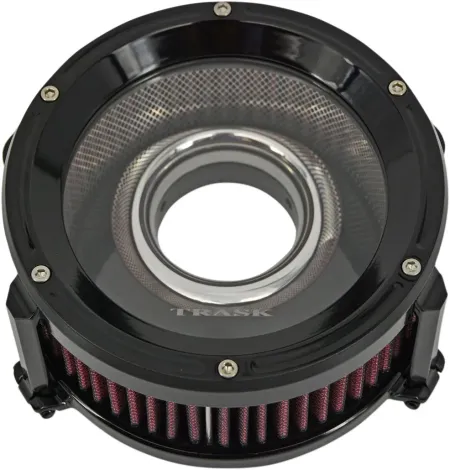 Trask Performance Assault Charge High Flow Air Cleaner Kit In Gloss Black For Harley Davidson 2000-2017 Twin Cam with Delphi EFI Cable Throttle, 1999-2006 Big Twin with CV Carbs *Does Not fit S&S T111 (TM-1021GBK)