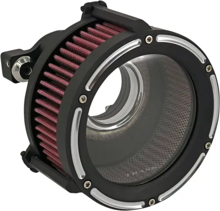 Trask Performance Assault Charge High Flow Air Cleaner Kit In Black Reverse Cut For Harley Davidson 1991-2020 Sportster Models (TM-1022RC)