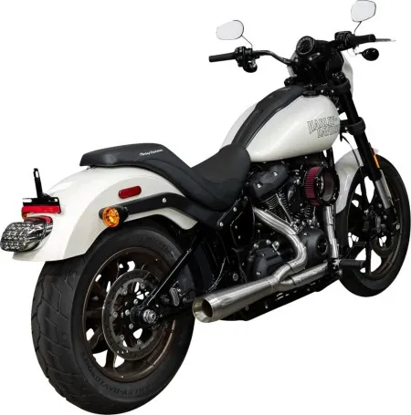 Trask Performance Assault 2 Into 1 Exhaust In Stainless Steel Finish For 2018-2026 Softail Models Without Saddlebags (TM-5052)