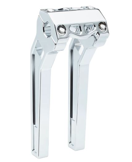 LA Choppers 10 Inch Pullback Risers In Chrome With 1 Inch Clamping Diameter (LA-7471-10C)
