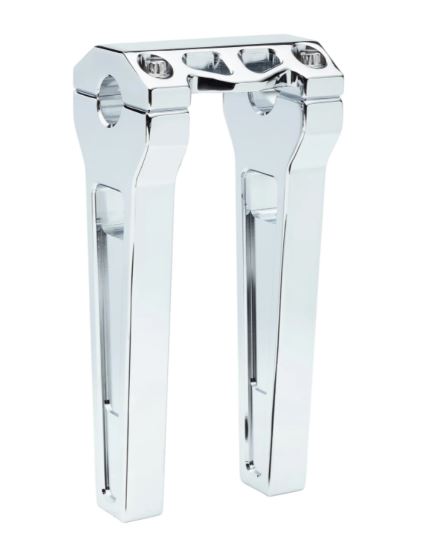 LA Choppers 8 Inch Straight Risers In Chrome With 1 1/4 Inch Clamping Diameter (LA-7480-08C)