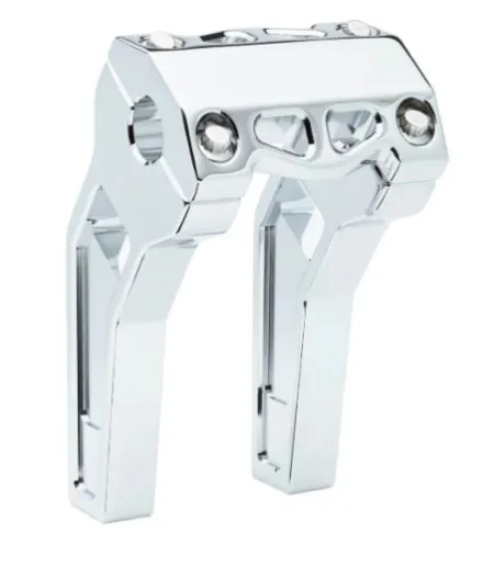 LA Choppers 6 Inch Pullback Risers In Chrome With 1 1/4 Inch Clamping Diameter (LA-7481-06C)