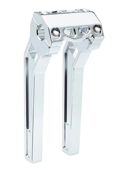 LA Choppers 10 Inch Pullback Risers In Chrome With 1 1/4 Inch Clamping Diameter (LA-7481-10C)