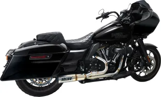 Vance & Hines Hi-Output 2 Into 1 Exhaust System With PCX Technology In Brushed Stainless Steel For Harley Davidson 2017-2024 Touring Models (27321)