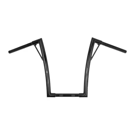 Burly Brand 1 1/4 Inch Louie 16 Inch Handlebar In Black For Harley Davidson 1982-2023 Models (B12-7008B)
