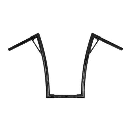 Burly Brand 1 1/4 Inch Louie 19 Inch Handlebar In Gloss Black For Harley Davidson 1982-2023 Models (B12-7011B)