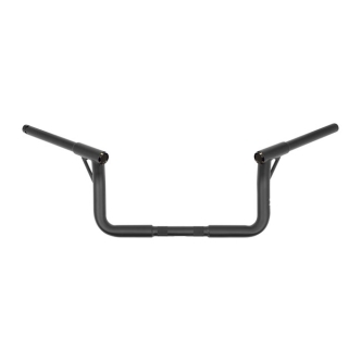 Burly Brand 1 1/4 Inch Louise B 8 Inch Handlebar In Black For Harley Davidson 2008-2023 FLHT & FLHX Models (E-Throttle With Batwing Fairing) With 1 Inch Inlet Diameter Risers (B12-7007B)