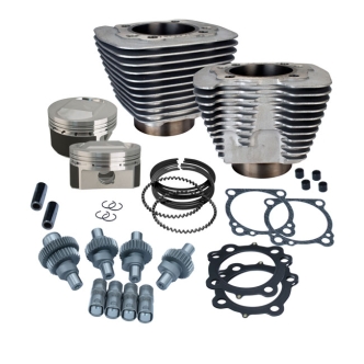 S&S 1200-1250 Hooligan Big Bore Cylinder & Piston Kit in Silver Finish For 2000-2022 XL1200 Models (910-0702)