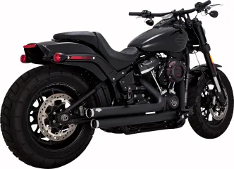 Vance & Hines Big Shots Staggered Exhaust System With PCX Technology In Black For Harley Davidson 2018-2024 Softail Models (47341)