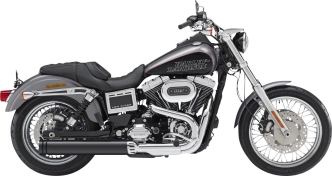 KessTech EC Slip-On Muffler In Matte Black With Billet Round End Cap In Matte Black For Harley Davidson 2014-2016 Dyna Low Rider & Switchback Models (120-1449-769)