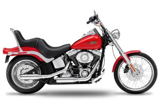 KessTech EC Approved 2 Into 2 Slip-On Mufflers In Chrome With Straightcut Short End Caps In Chrome For Harley Davidson 2000-2006 Softail Night Train & Springer Models (2112-715)