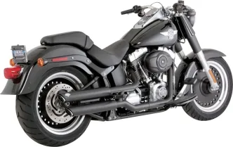 Vance & Hines Twin Slash Slip-Ons With PCX Technology In Black For Harley Davidson 2007-2017 Softail Fat Boy Models (46343)