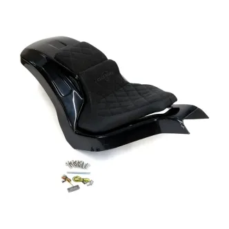 Cult Werk Gloss Black Racing 2-Seat Rear End Conversion Kit 2-Up Version For Harley Davidson 2018-2023 FXBR/FXBRS Softail Breakout Models (HD-BRO049)