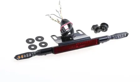 Cult Werk Set Holder Slide-In Frame Including L.E.D. Lighting 3 In 1 For Austria Size License Plates 210mm x 170mm For Harley Davidson 2021-2025 Sportster RH1250S Models (HD-SPS021-A-F)