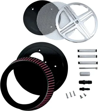 Baron Air Cleaner Kit XXX Big Air  Chrome (BA-2361-00)