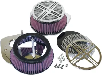 Baron Air Cleaner Kit XXX Big Air  Chrome (BA-2381-00)