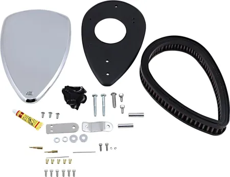 Baron Air Cleaner Kit Big Air  Smooth Chrome (BA-2011-00)