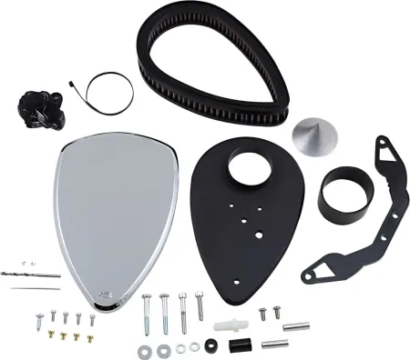 Baron Air Cleaner Kit Big Air  Smooth Chrome (BA-2020-00)