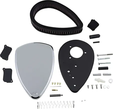 Baron Air Cleaner Kit Big Air  Smooth Chrome (BA-2061-00)