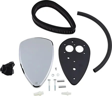 Baron Air Cleaner Kit Big Air  Smooth Chrome (BA-2074-00)