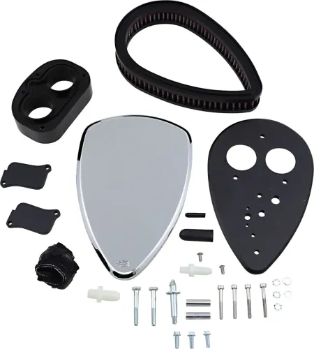Baron Air Cleaner Kit Big Air  Smooth Chrome (BA-2060-00)