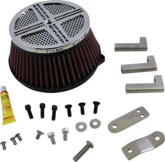 Baron Air Cleaner Kit XXX Big Air  Chrome (BA-2311-00)