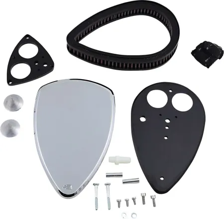 Baron Air Cleaner Kit Big Air Smooth Chrome (BA-2013-00)