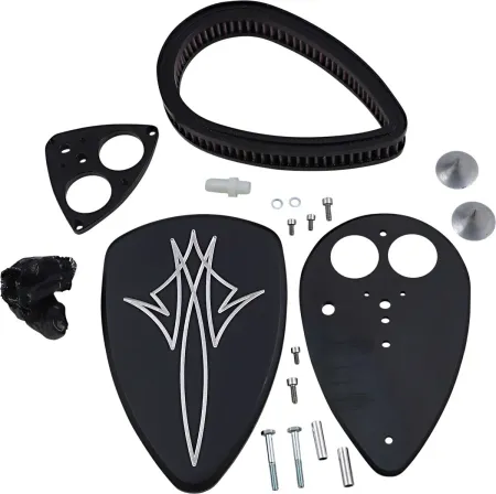 Baron Air Cleaner Kit Big Air  Pinstripe Black (BA-2013-13B)