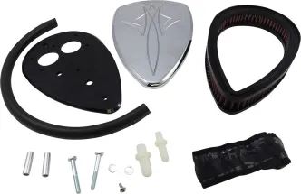 Baron Air Cleaner Kit Big Air  Pinstripe Chrome (BA-2074-13)