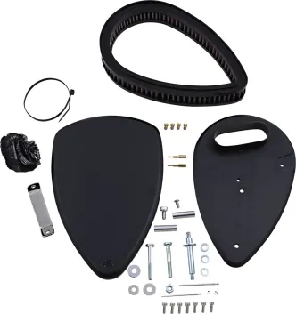 Baron Air Cleaner Kit Big Air Smooth Chrome Black (BA-2041-00B)