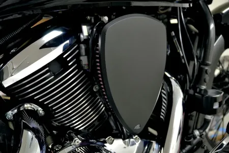 Baron Air Cleaner Kit Big Air Smooth Chrome Black (BA-2080-00B)