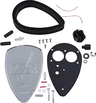 Baron Air Cleaner Kit Big Air (V125C.I.) Chrome (BA-2072-12)