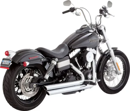 Vance & Hines Big Shots Staggered Exhaust System With PCX Technology In Chrome For Harley Davidson 2006-2017 Dyna Models (17338)