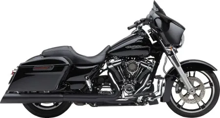 Cobra Gen 2 4.5 Inch Upper Cut Neighbour Haters Slip-On Mufflers In Black For Harley Davidson 2017-2024 Touring Models (6289RB)