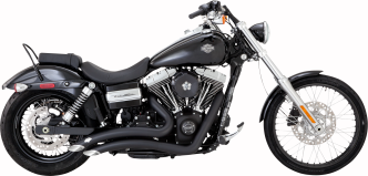 Vance & Hines Big Radius 2 Into 2 Exhaust System In Black With PCX Technology In Black For Harley Davidson 2006-2017 Dyna Models (43371) 