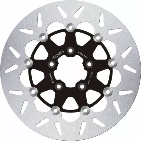 Galfer Front Floating Round Brake Disc For Harley Davidson 2000-2013 Sportster, 2000-2007 Touring, 2000-2005 Dyna & 2000-2014 Softail Models (DF680FLV)