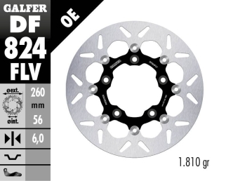 Galfer Rear Floating Round Brake Disc For Harley Davidson 2002-2005 V-Rod Models (DF824FLV)