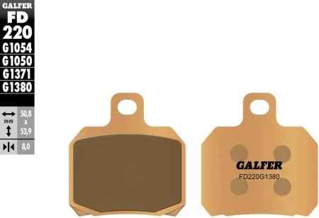 Galfer Sintered Compound (1380) Rear Brake Pads For Harley Davidson 2020-2021 Live Wire Models (FD220G1380)